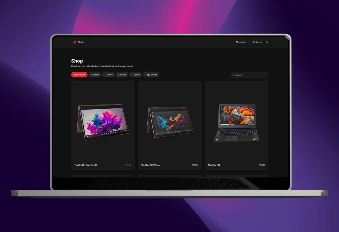 Think+ Ecommerce Site