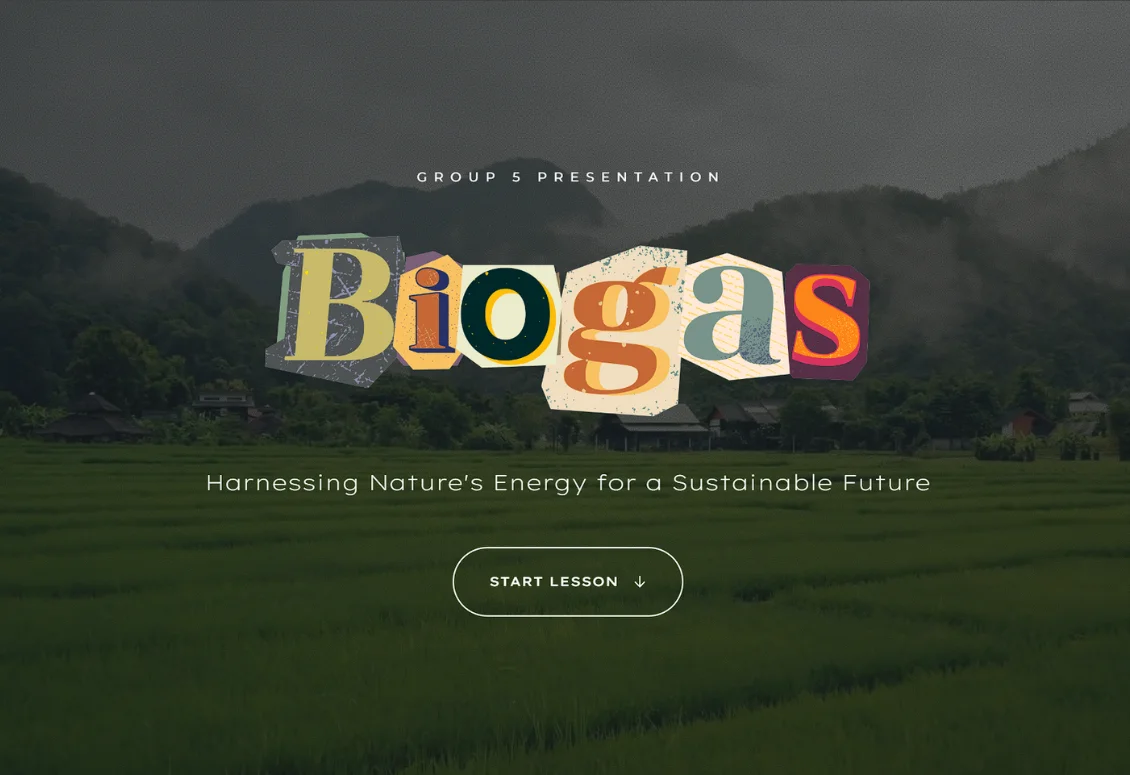Biogas Educational Site Screenshot 1