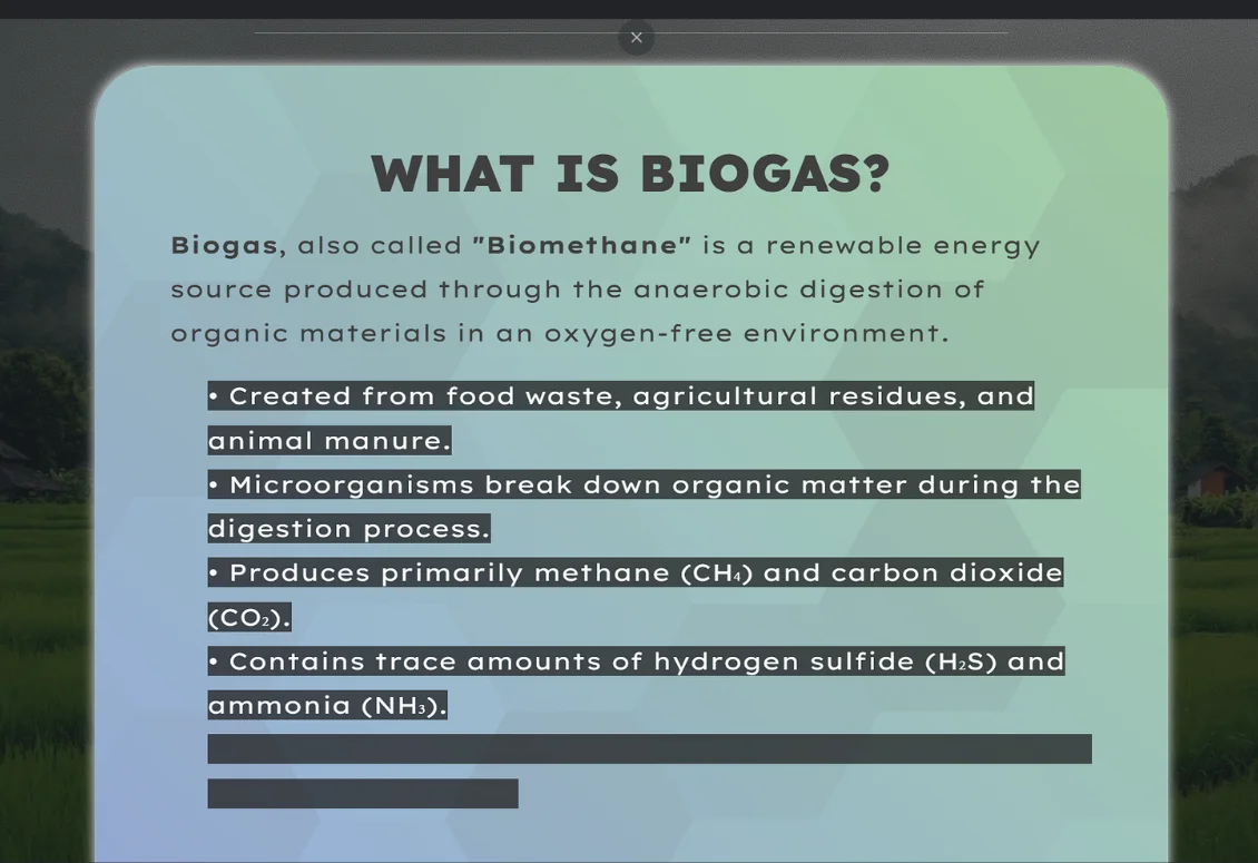 Biogas Educational Site Screenshot 3
