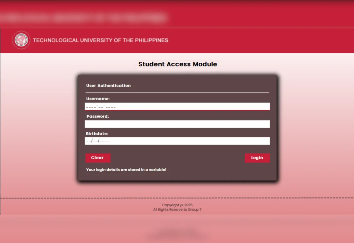 Enrollment System Screenshot 1