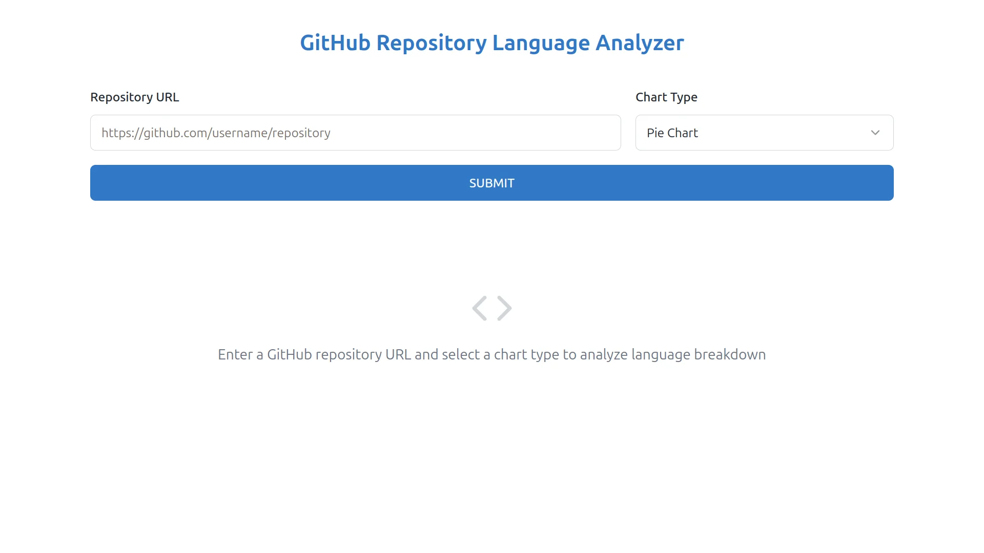 GitHub Repository Language Analyzer Screenshot 1