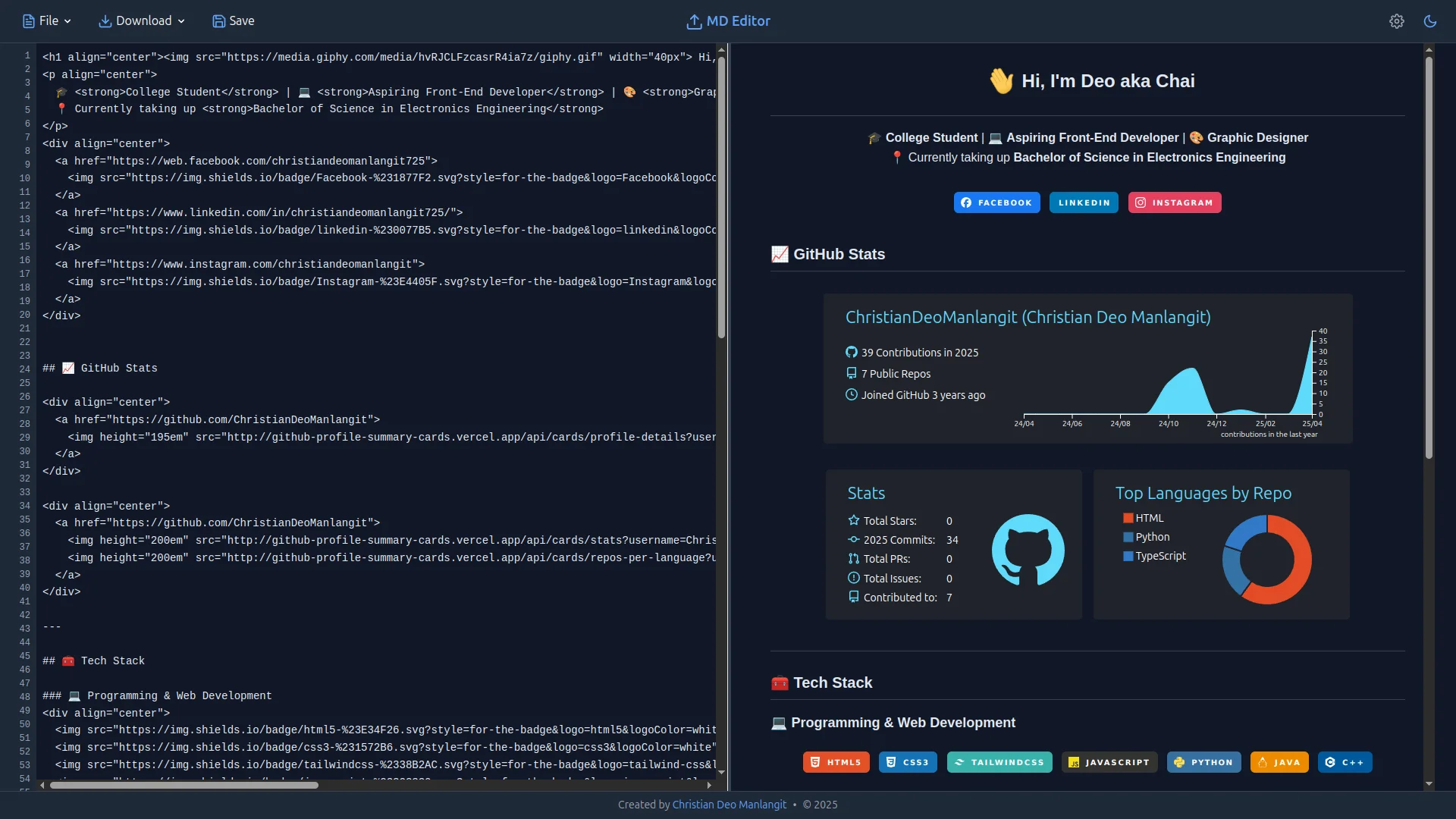Markdown Editor (Vite) Screenshot 2