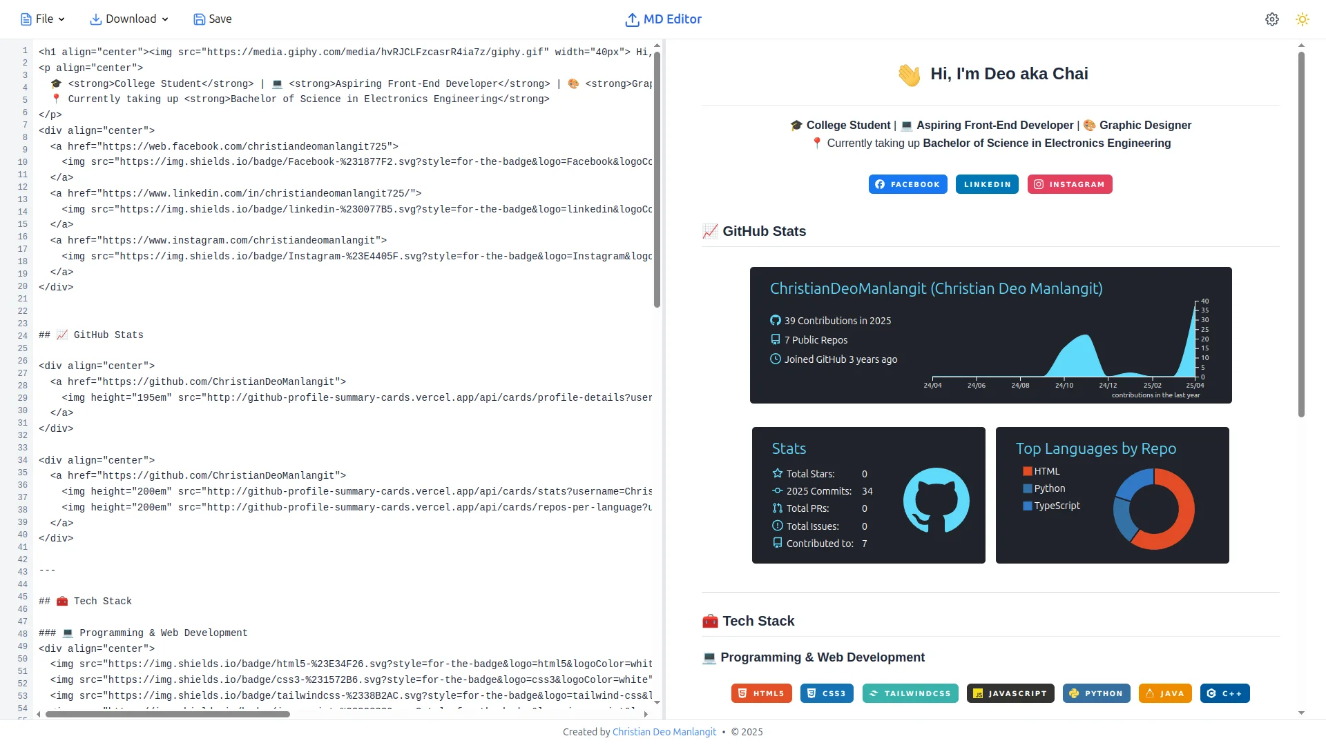 Markdown Editor (Vite) Screenshot 3