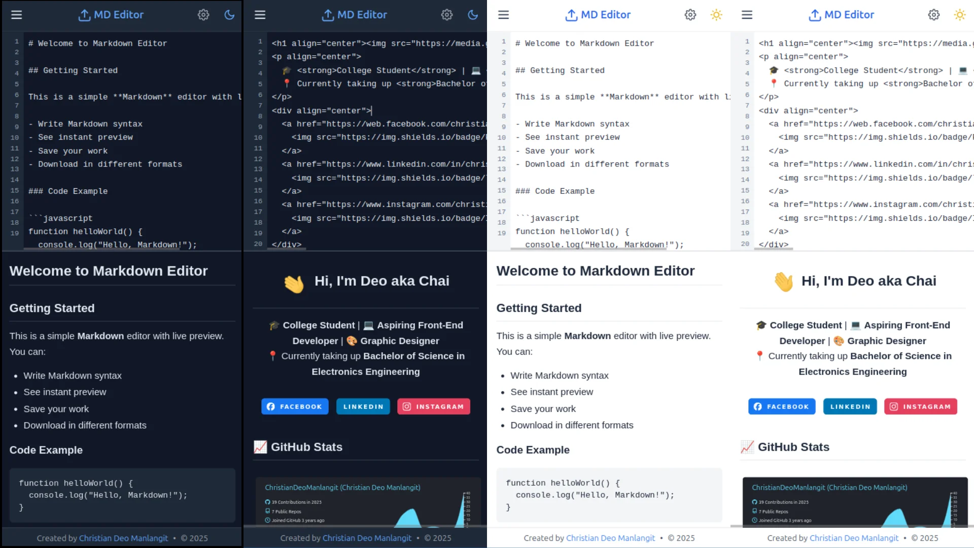 Markdown Editor (Vite) Screenshot 4