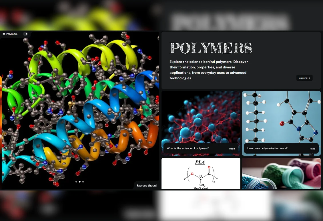 Polymers Educational Site Screenshot 1
